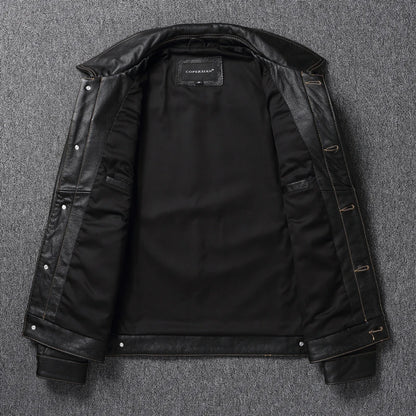 CC Shop Top.Y2K new classic casual slim fit genuine leather coat.quality fashion cowhide jacket.Young popular 557 style Denim