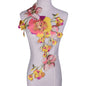 1PC Big Gray Flower Lace Embroidered Neckline Collar Trim Clothes Fabric Sewing Supplies Craft Wedding Dress Applique