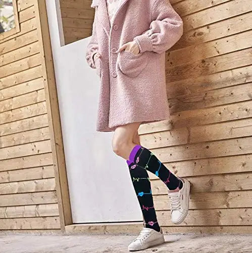 58 Style Compression Socks Medical Edema Diabetes Varicose Vein Stockings Graduated Pressure Legging Nursing Knee High Stockings