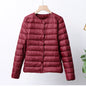 Ultra Thin Down Jacket Women Pink Womens Lightweight Down Jackets Ultra Light White Coat Warm Short Jackets Women
