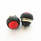 6PCS Small Button Switch Waterproof Switch Self-reset PBS-33B 12MM Red Lock-free Switch 6 Colors