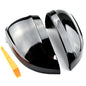 2pcs Glossy Black Side Rear View Rearview Mirror Replace Cap Cover For Audi A4 S4 RS4 B9 2016 -2020 A5 S5 RS5 8W6 Car Styling
