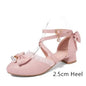7-15 Years Old Girls High Heels Shoes Pink White Princess Girls Dress Shoes Summer Girls Party Shoes  X#12/10D50