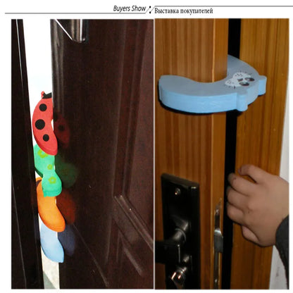 PANGDUBE 5Pcs Baby Safety Locks Cabinet Drawer Latches with Door Stopper Child Proof Finger Protector Home Protection Set