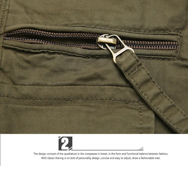 MRMT 2026 Brand Mens Capri Pants with Multiple Pockets Cargo Pants Casual Middle-aged Men Shorts Pant for Male Man Cropped Pants
