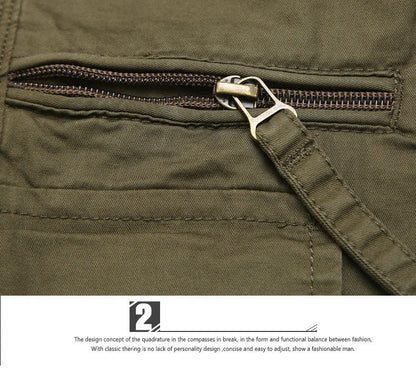 MRMT 2026 Brand Mens Capri Pants with Multiple Pockets Cargo Pants Casual Middle-aged Men Shorts Pant for Male Man Cropped Pants
