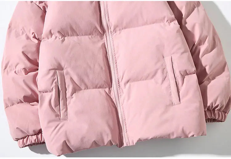 Winter Jacket Men Parkas Thicken Warm Coat Mens Stand Collar Solid Color Casual Parka Women Fashion New Streetwear 5XL