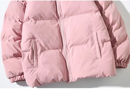 Winter Jacket Men Parkas Thicken Warm Coat Mens Stand Collar Solid Color Casual Parka Women Fashion New Streetwear 5XL