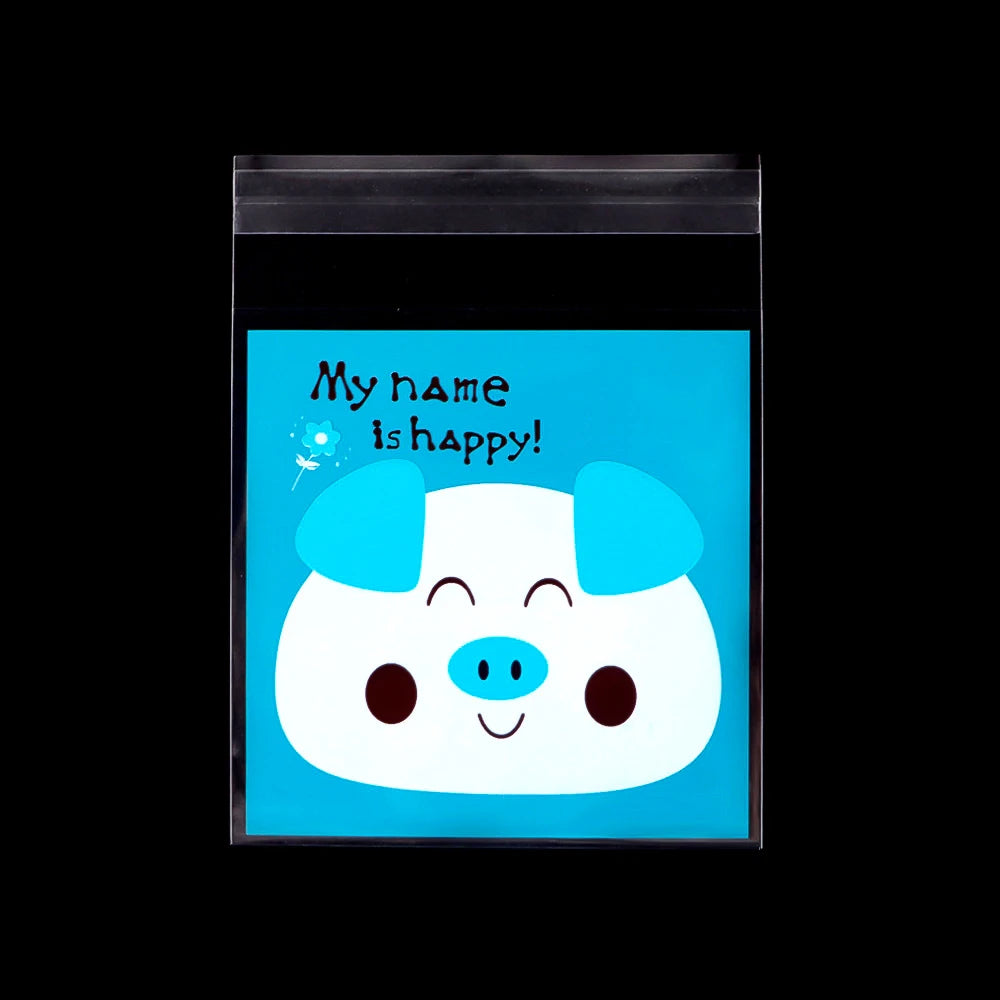 50/100 pcs 10x13cm Opp Self-Stick Transparent Packing Bear Owl Cookie Candy Wedding Birthday Christmas Party Gift Bag Wholesale