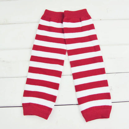 Baby Leg Warmers Girl Cotton Socks Children Rainbow Striped Crawling Knee Pads Colorful Knitted Leggings Winter Soft Sock