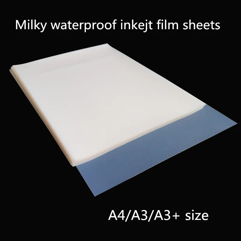 A4/A3/A3+ Waterproof Milky Color Inkjet Film Sheets for Dye/Pigment Inkjet Printer