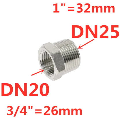 Tonifying Heart Reducer Bushing 1/8" 1/4" 3/8" 1/2" BSP Male/Female Thread SS304 Stainless Steel Pipe Fittings For Water Gas Oil