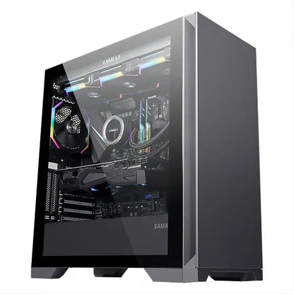 AOTESIER Gaming PC Core I7 CPU With 8G /16G RAM 256G SSD HD4600 ATX/ITX/M-ATX Full View Side Panel Temper Glass Front PC Gamer