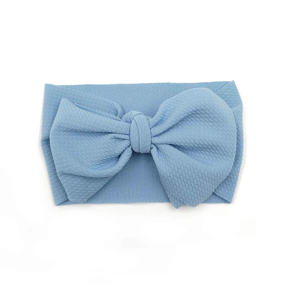Solid Baby Headband Adjustable Big Bowknot Hair Band Oversize Turban Newborn Headwear For Baby Girls Fashion Hair Accessories