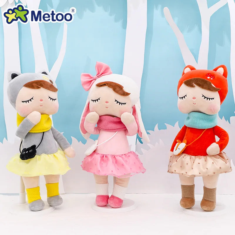 Metoo Forest Animals Plush & Stuffed Dolls Unicorn Angela Doll Rabbit Plush Toy Cute Fox Kids Soft Companion Boneca Decor Toys