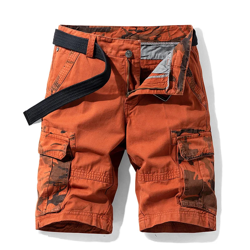 2026 Summer New Camouflage Tactical Cargo Shorts Men Khaki Jogger Military Cargo Shorts Men Cotton Casual Loose Men Shorts