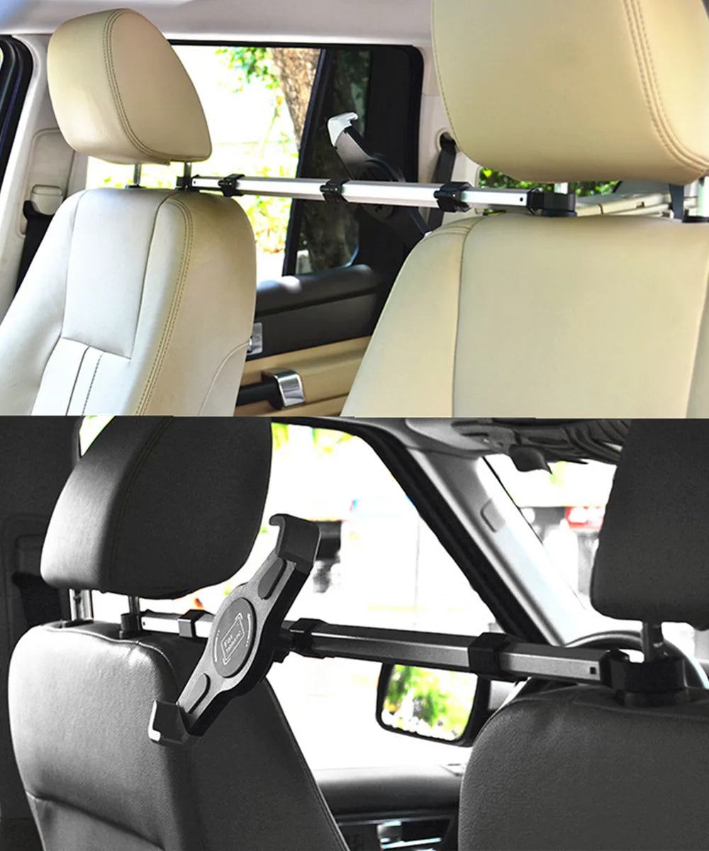 Car Tablet Headrest Holder for 7-13" Tablets Adjustable Car Back Seat Headrest Tablet Mount Stand Road Trip Essentials for Kids
