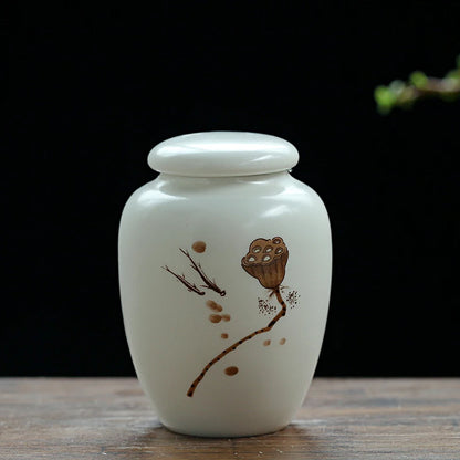 Mini White Ceramic Pet Ashes Urn Cremation Ash Holder Small Animal Pet Parrot Bird Funeral Memorial Casket Burial Urns Gift