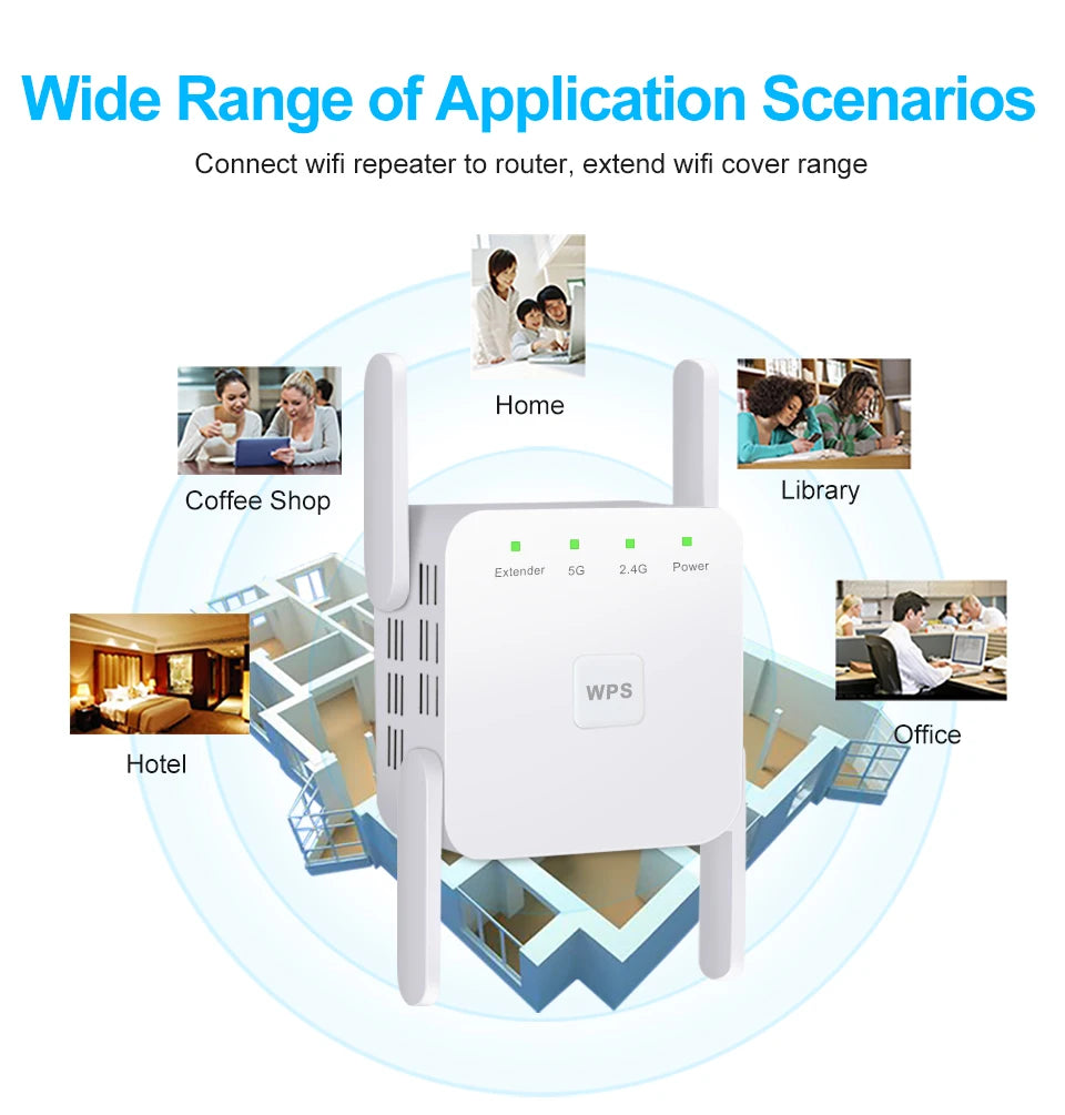 AC1200 WiFi Repeater 1200Mbps 2.4G/5GHz WiFi Repetidor