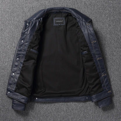 CC Shop Top.Y2K new classic casual slim fit genuine leather coat.quality fashion cowhide jacket.Young popular 557 style Denim