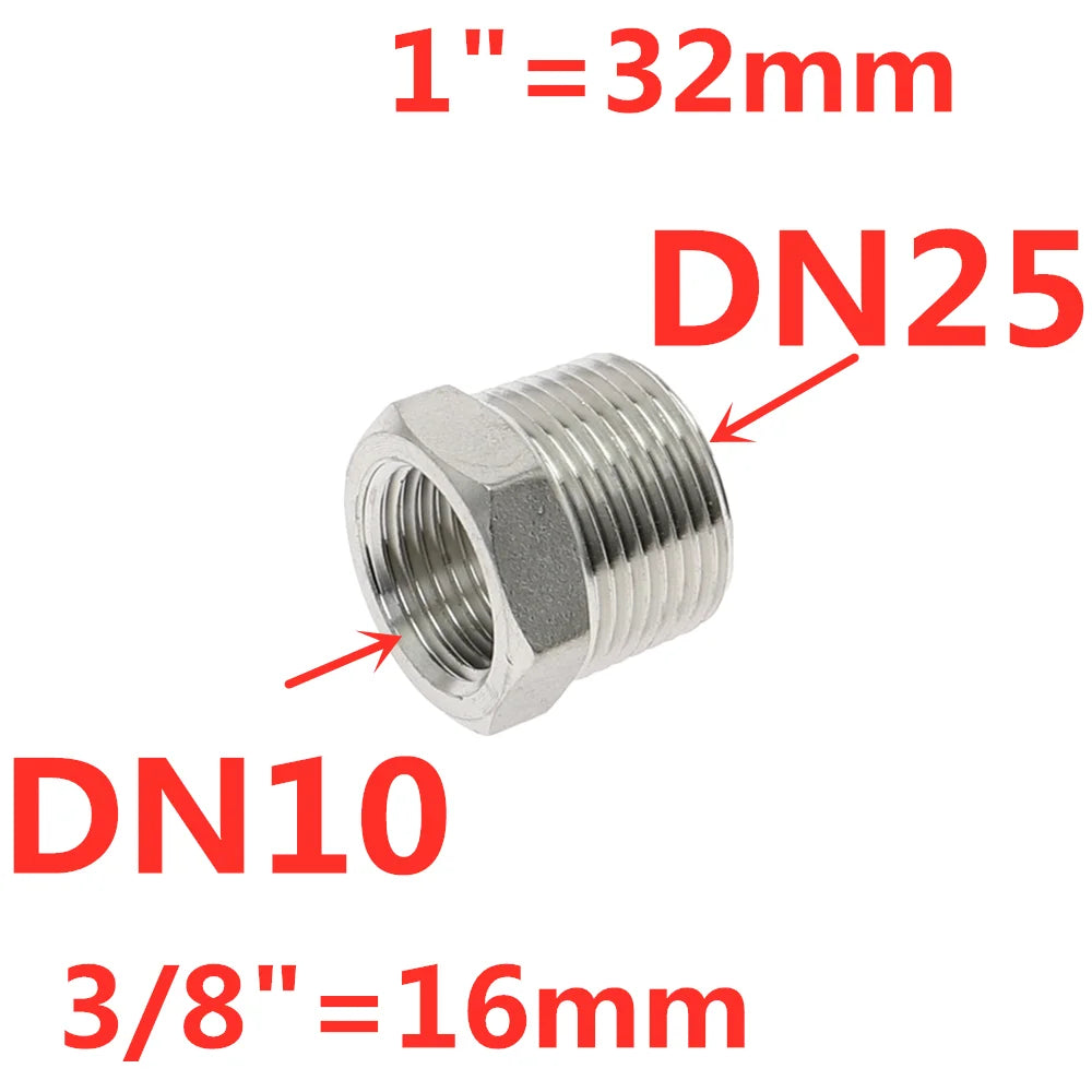 Tonifying Heart Reducer Bushing 1/8" 1/4" 3/8" 1/2" BSP Male/Female Thread SS304 Stainless Steel Pipe Fittings For Water Gas Oil