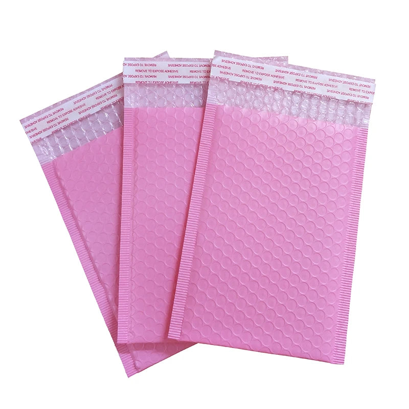10PCS/17sizes Light Pink Poly Bubble Mailer Padded Envelope self seal mailing bag bubble envelope Shipping envelope shipping bag