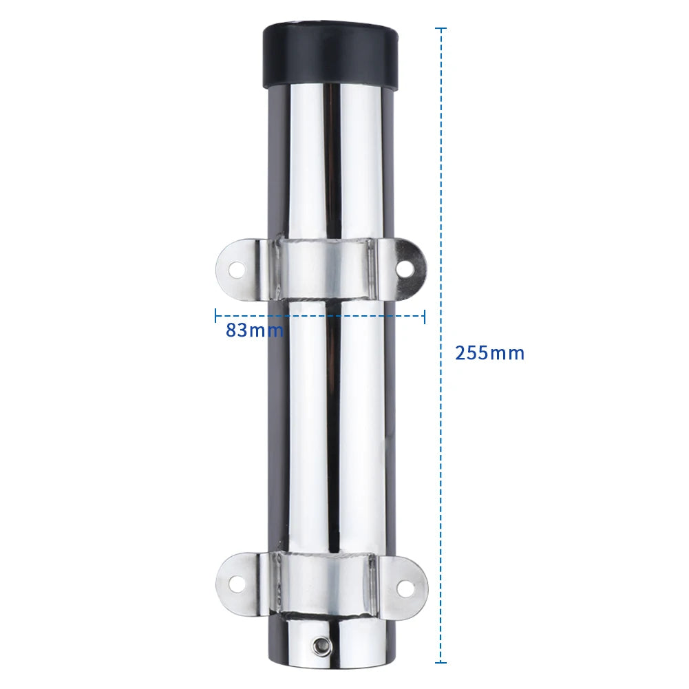2 pieces 10" long side mount fishing rod holder stainless steel rod seat for marine boat yacht