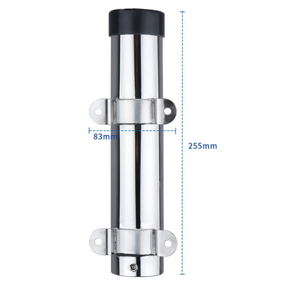 2 pieces 10" long side mount fishing rod holder stainless steel rod seat for marine boat yacht