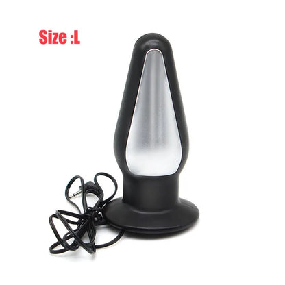 Electro Shock Anal Vaginal Plug Jump Egg Dildo Butt Plug Stimulator E-Stim Prostate Massager Electricity Accessory BDSM Sex Toy