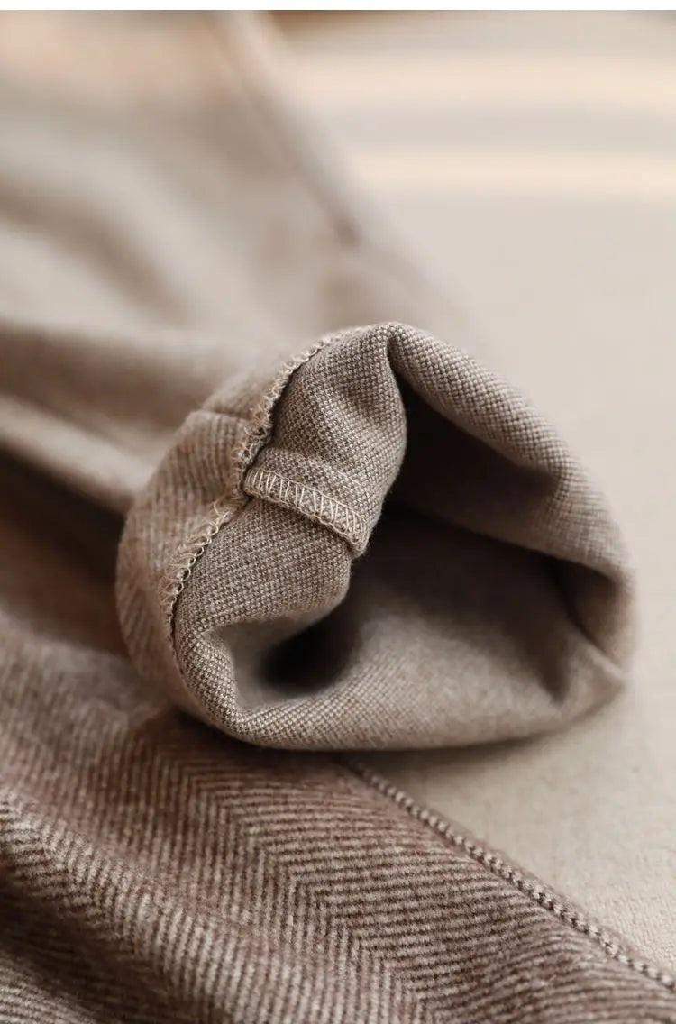 Woolen Pants Women's Harem Pencil Pants 2023 Autumn Winter High Waisted Casual Suit Pants Office Lady Women Trousers