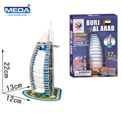 40 Style World Famous Architecture Building 3D Puzzle Model Construction 3D Jigsaw Puzzle Toys For Kids Christmas Gift