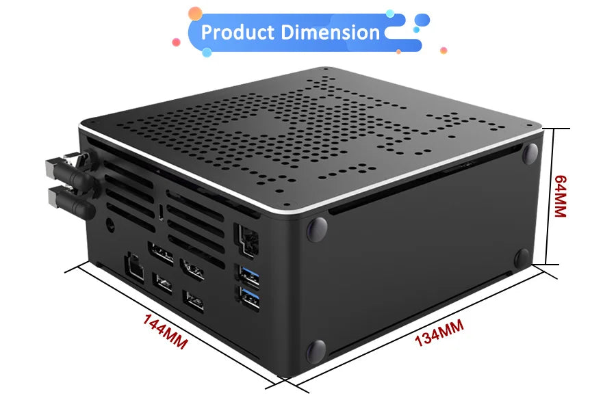 Intel Xeon 2176M ECC RAM Win11 Mini Gaming PC 2*DDR4 NVME 2Lans Office Gamer Desktop Mini Computer 2286M Web Mini Server Host