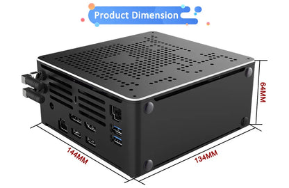 Intel Xeon 2176M ECC RAM Win11 Mini Gaming PC 2*DDR4 NVME 2Lans Office Gamer Desktop Mini Computer 2286M Web Mini Server Host