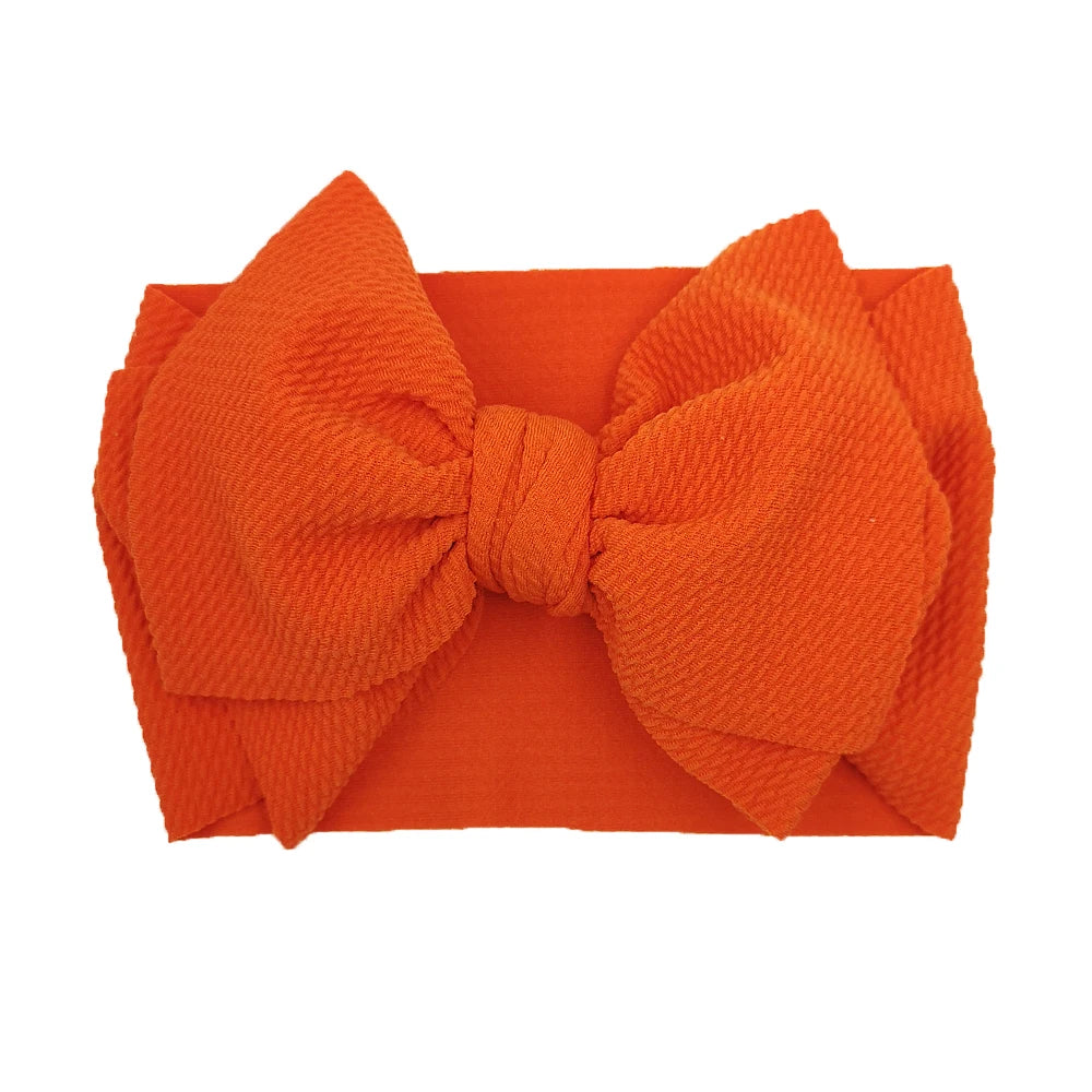 Solid Baby Headband Adjustable Big Bowknot Hair Band Oversize Turban Newborn Headwear For Baby Girls Fashion Hair Accessories
