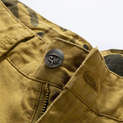 2026 Summer New Camouflage Tactical Cargo Shorts Men Khaki Jogger Military Cargo Shorts Men Cotton Casual Loose Men Shorts