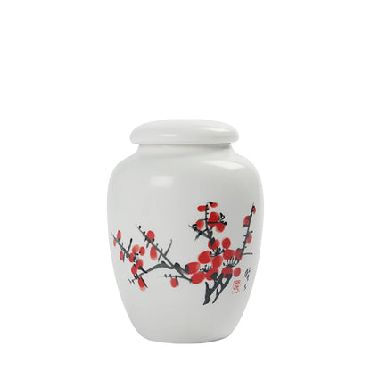 Mini White Ceramic Pet Ashes Urn Cremation Ash Holder Small Animal Pet Parrot Bird Funeral Memorial Casket Burial Urns Gift