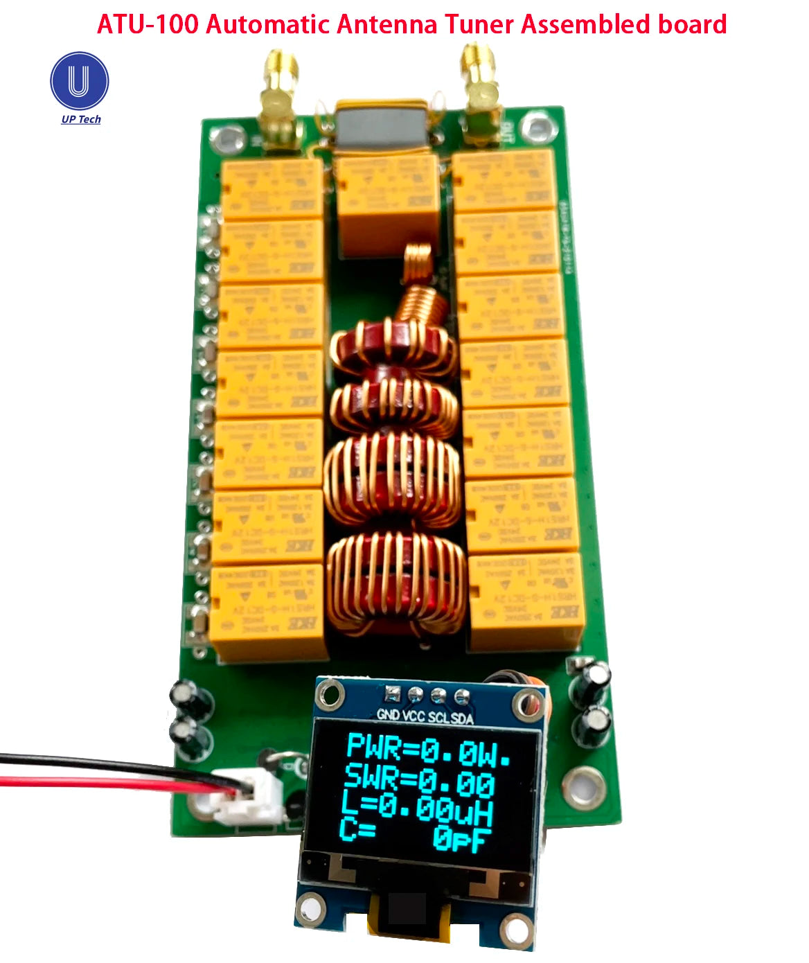 ATU-100 ATU100 1.8-50MHz DIY Kits Automatic Antenna Tuner by N7DDC 7x7 Firmware Programmed / SMT/ Chip Soldered/+OLED