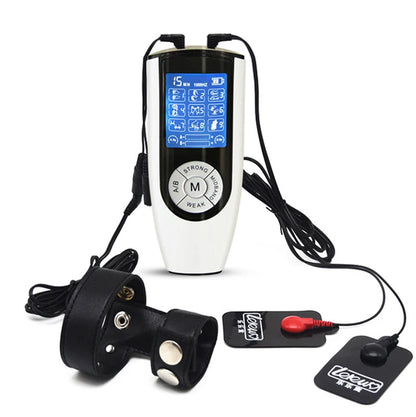Electro Shock E-Stim Estim Kit Conductive Bands Penis Ring Extender Enlarger,Male Masturbator Cock Ring,BDSM Toys