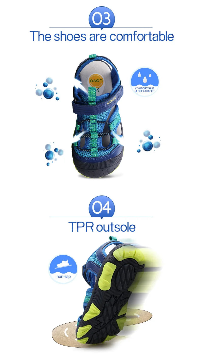 New Arrival Children Footwear Closed Toe Sandals For Little And Big Sport Kids Summer Shoes Eur Size #25-35