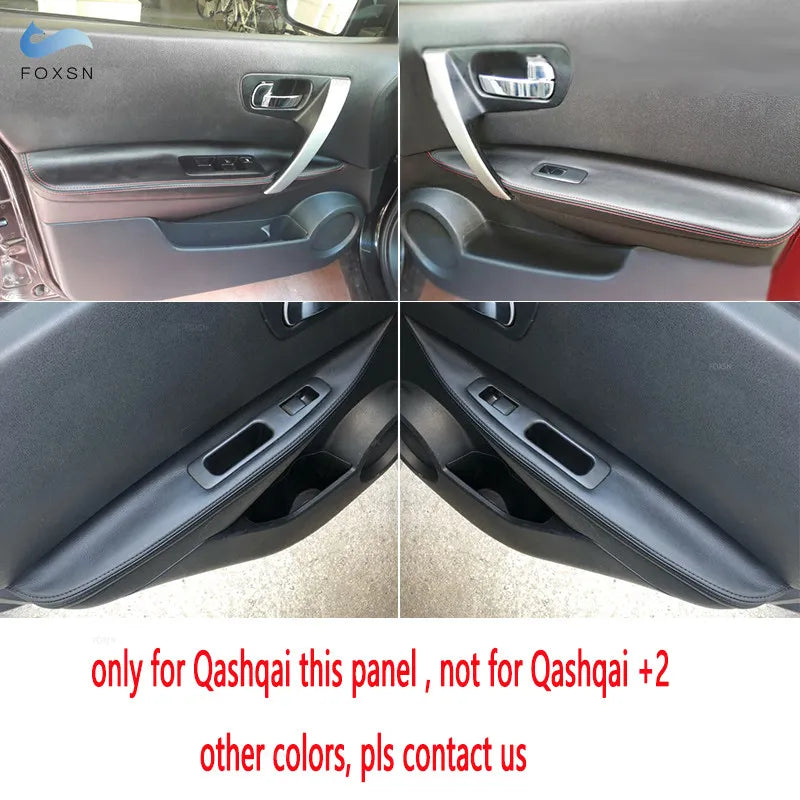 For Nissan Qashqai J10 2008 2009 2010 2011 2012 2013 2014 2015 Door Handle Panel / Center Armrest Box Microfiber Leather Cover