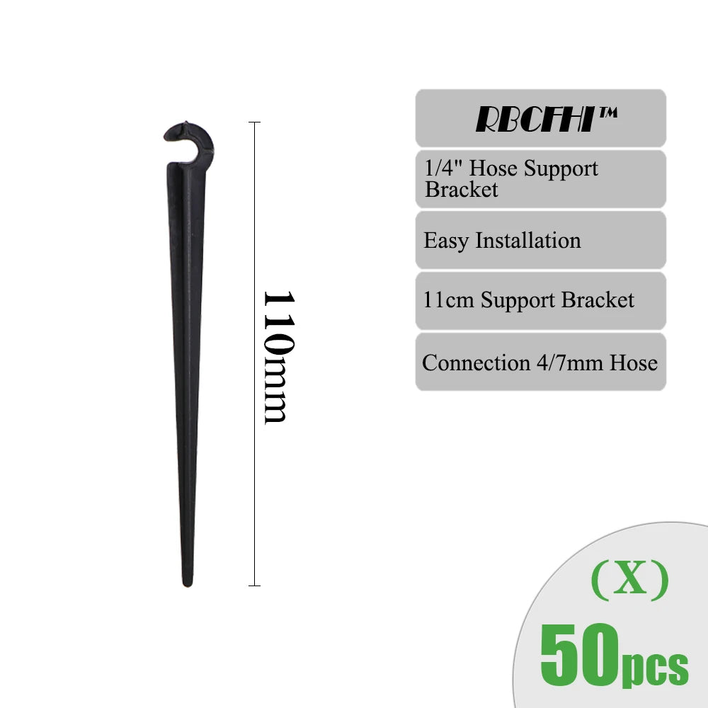 RBCFHI Garden Irrigation Connectors Barbed Single Double Tee Elbow Drip Arrow Cross Coupling Watering Fitting For 3/5 4/7mm Hose