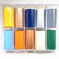 1 Box New Metal Nail Foils for Matt Transfer Paper Neon Stickers Champagne Nails Wraps Silver DIY Chameleon Nail Art Decorations