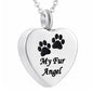 Stainless Steel Silver Cremation Jewelry Forever in My Heart Ashes Keepsake Urns Pendant Necklace for Women, 20 Inch Link Chain