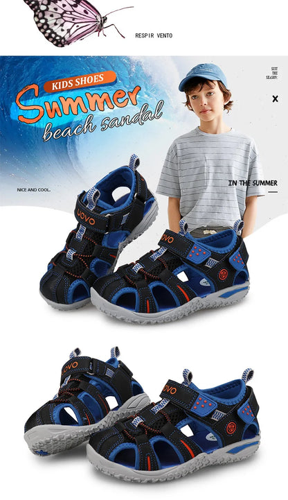 UOVO Brand 2026 Summer Beach Footwear Kids Closed Toe Toddler Sandals Children Fashion Designer Shoes For Boys And Girls #24-38