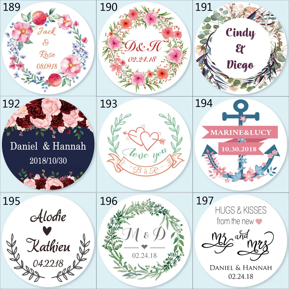 100pcs Custom LOGO Stickers White Label/Wedding Packaging sticker design Kraft baking your own name,THANK YOU labels