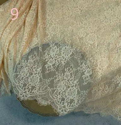 3Meter Exquisite Eyelash Lace 150CM White Lace Fabric Wedding Dress Sexy Lingerie DIY Clothes Accessory Wholesale Prices