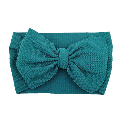 Solid Baby Headband Adjustable Big Bowknot Hair Band Oversize Turban Newborn Headwear For Baby Girls Fashion Hair Accessories