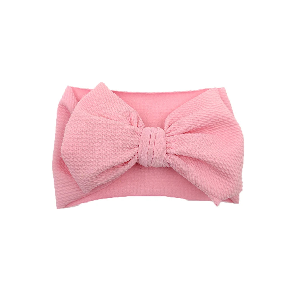 Solid Baby Headband Adjustable Big Bowknot Hair Band Oversize Turban Newborn Headwear For Baby Girls Fashion Hair Accessories