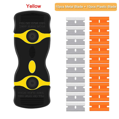Razor Scraper Car Window Film Glue Cleaner Blade Tint Ceramic Glass Wrap Sticker Remover Kitchen Home Squeegee Tool