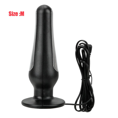 Electro Shock Anal Vaginal Plug Jump Egg Dildo Butt Plug Stimulator E-Stim Prostate Massager Electricity Accessory BDSM Sex Toy